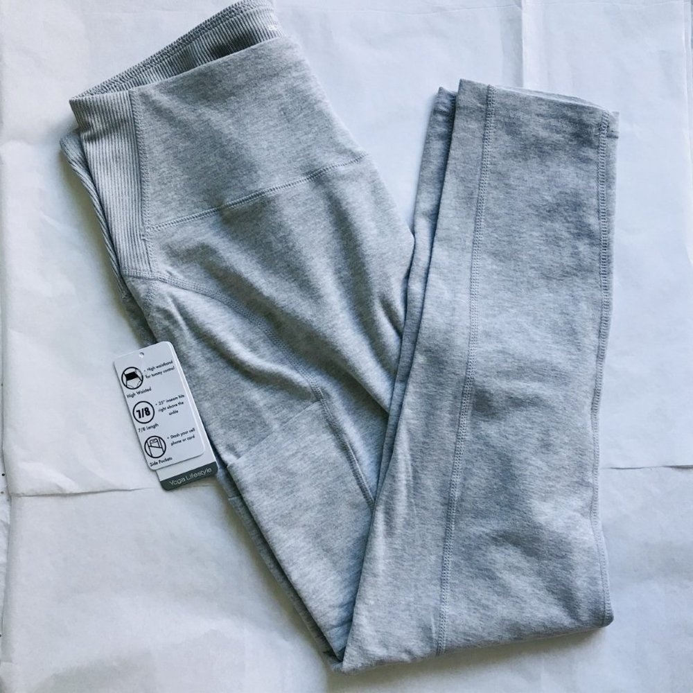 Apana Women Active Pants High Waisted 7/8 Length Cell Phone Pockets Size: L - Picture 1 of 4